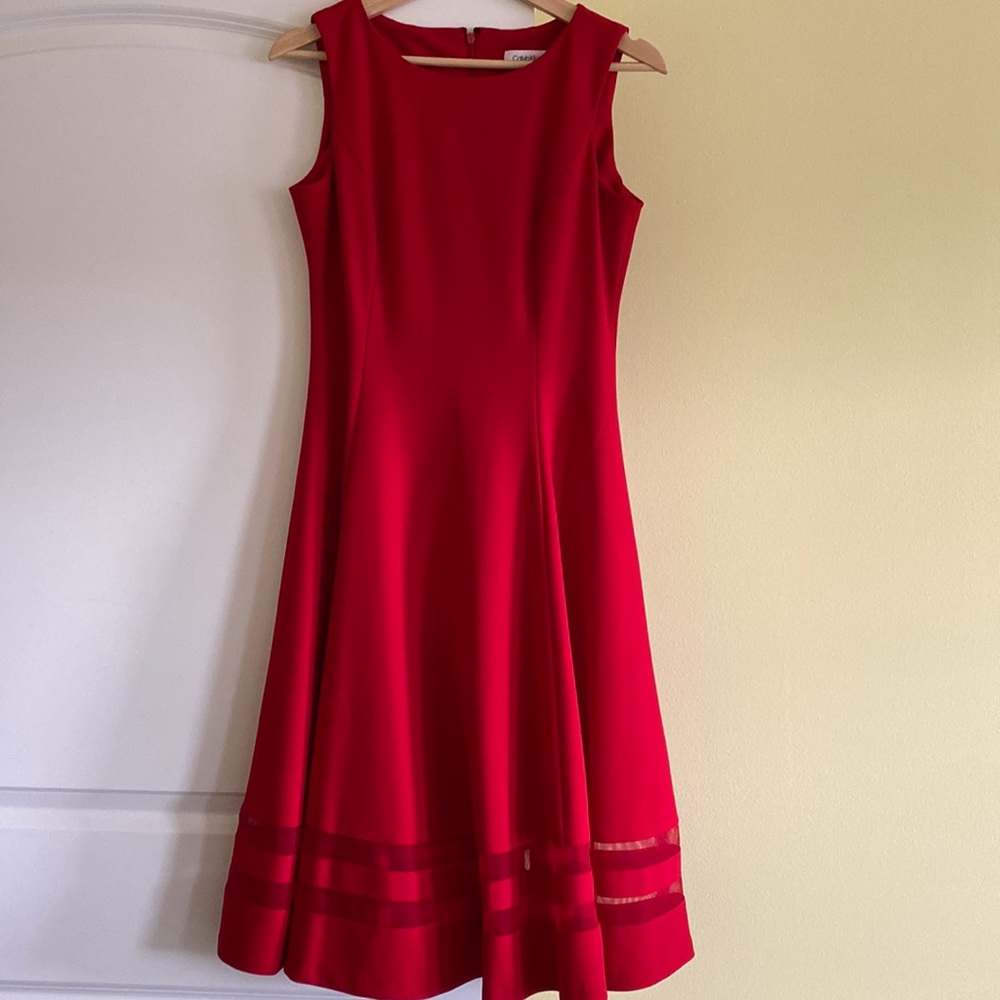 Calvin Klein Red Dress 8P